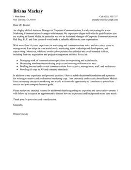Leading Management Cover Letter Examples Resources