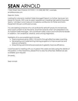 Leading Sales Cover Letter Examples Resources Myperfectcoverletter