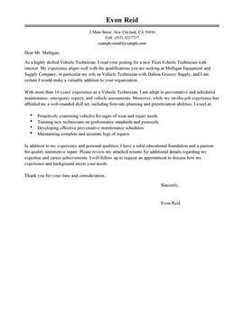 leading transportation cover letter examples resources cover letter for automotive technician