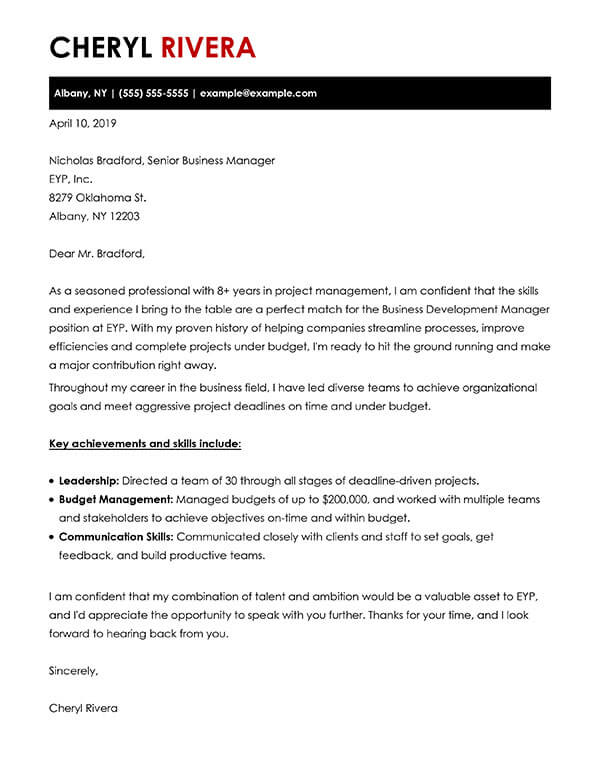 Cover Letter Template Examples from www.myperfectcoverletter.com