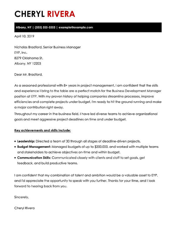 Cover Letter Format 2019 from www.myperfectcoverletter.com